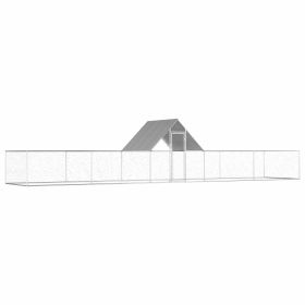 Chicken Coop 32.8'x6.6'x6.6' Galvanized Steel