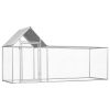 Chicken Coop 9.8'x3.3'x4.9' Galvanized Steel