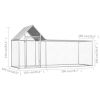 Chicken Coop 9.8'x3.3'x4.9' Galvanized Steel