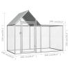 Chicken Coop 6.6'x3.3'x4.9' Galvanized Steel