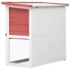 Outdoor Rabbit Hutch 1 Door Red Wood