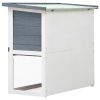 Outdoor Rabbit Hutch 1 Door Gray Wood