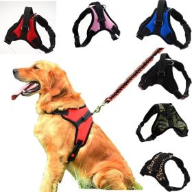 Dog Chest Harness Explosion-Proof Traction Rope For Medium and Large Dog Cat Lash Nylon Material Golden Retriever Pet Supplies (Color: purple, size: S for 5-12kg)