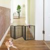 Pet Gate â€šÃ„Ã¬ Dog Gate for Doorways;  Stairs or House â€šÃ„Ã¬ Freestanding;  Folding ;  Dark brown; Arc Wooden