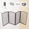 Pet Gate â€šÃ„Ã¬ Dog Gate for Doorways;  Stairs or House â€šÃ„Ã¬ Freestanding;  Folding ;  Dark brown; Arc Wooden