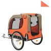 Dog Bike Trailer Orange and Gray